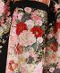 成人式振袖[ガーリー]黒に白ぼかし・赤ピンクのバラ、金の蝶と牡丹[身長161cmまで]No.990
